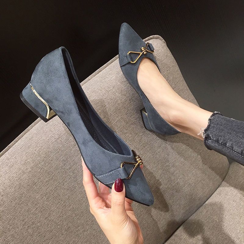 Pumps Women's 2023 New Korean Style All-Match Fairy High Heels Women's Soft Bottom Non-Wear Thick Heel Mid Heel Women's Fashion Shoes