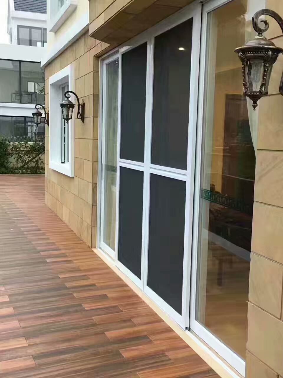 定 做铝合金阳台沙门凤铝防蚊纱门推拉平移式纱门304不锈钢金刚网