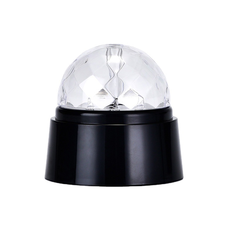 Mini Version LED Stage Lights Seven Atmosphere Color Light Rotating Projection Lamp Mini Crystal Semicircle Family Party