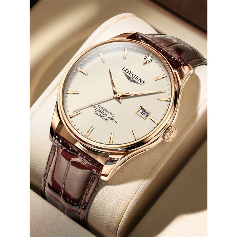 瑞士正品手表男机械表夜光时尚超薄真皮商务霸气韩版-阿里巴巴