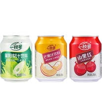 一枝笔莱阳梨汁饮料245ml*10罐香浓芒果汁245ml*10罐山楂汁