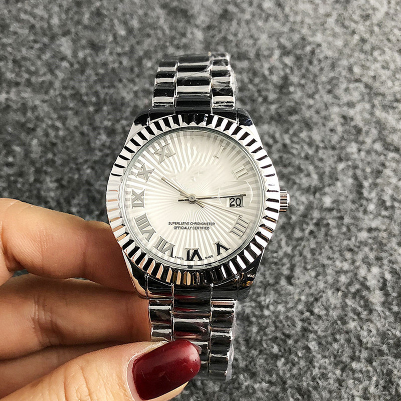 日本机芯手表男士日历夜光防水圆形普通玻璃国产腕表罗马刻度女表