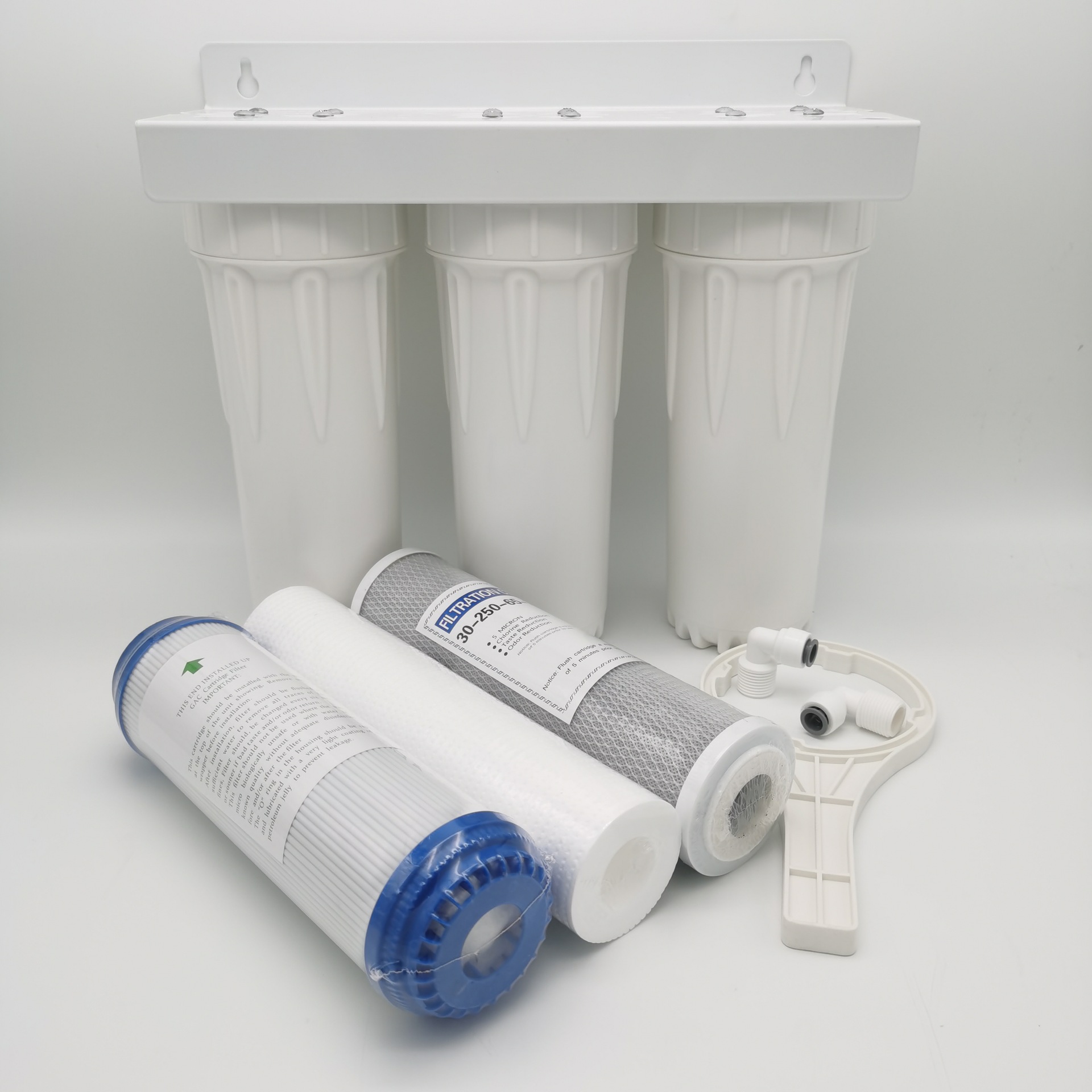 三道4分口2分口白瓶透明瓶三级净水器前置过滤器厨房净水器