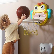 抖音爆款儿童可折叠收纳计分数壁挂篮球架室内篮球框投篮男孩玩具