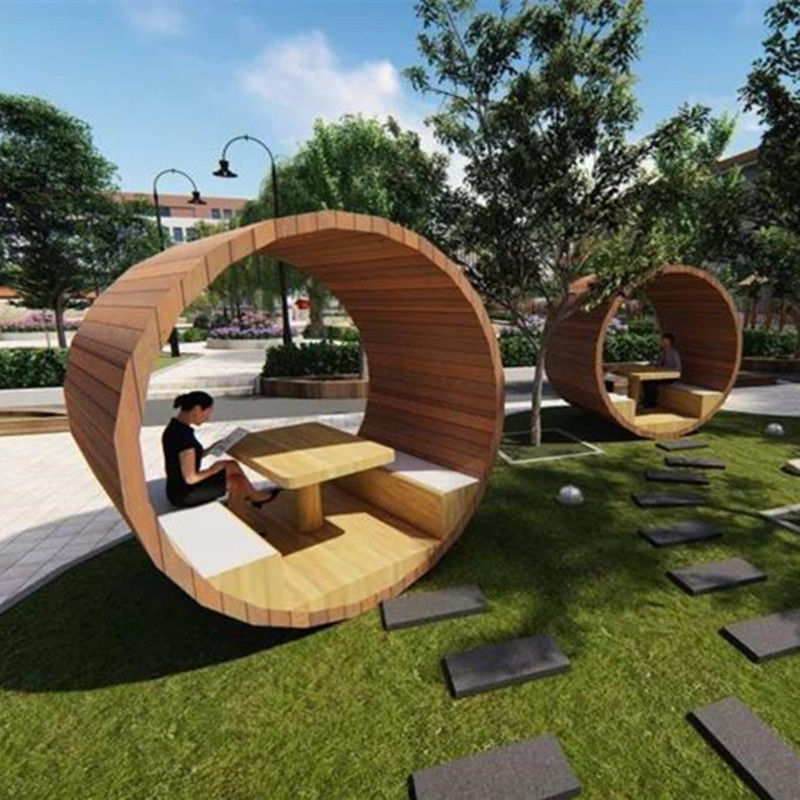 巴厘岛网红藤编鸟巢座椅户外休闲圆形树屋坐凳 公园防腐木网红屋