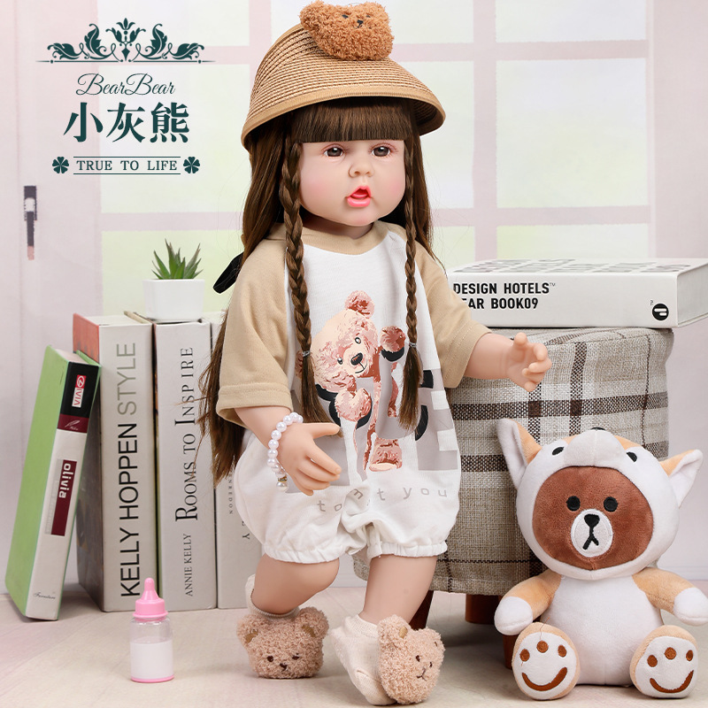 2023 New Simulation Tongle Barbie Doll Baby Soft Rubber Reborn Girl Toy Set Children's Birthday Gifts