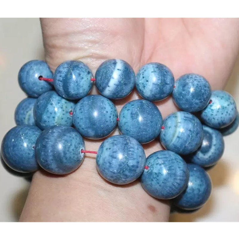 印尼蓝色珠母贝手串 原始珊瑚贝 蓝色民族风珊瑚服饰配搭收藏手串