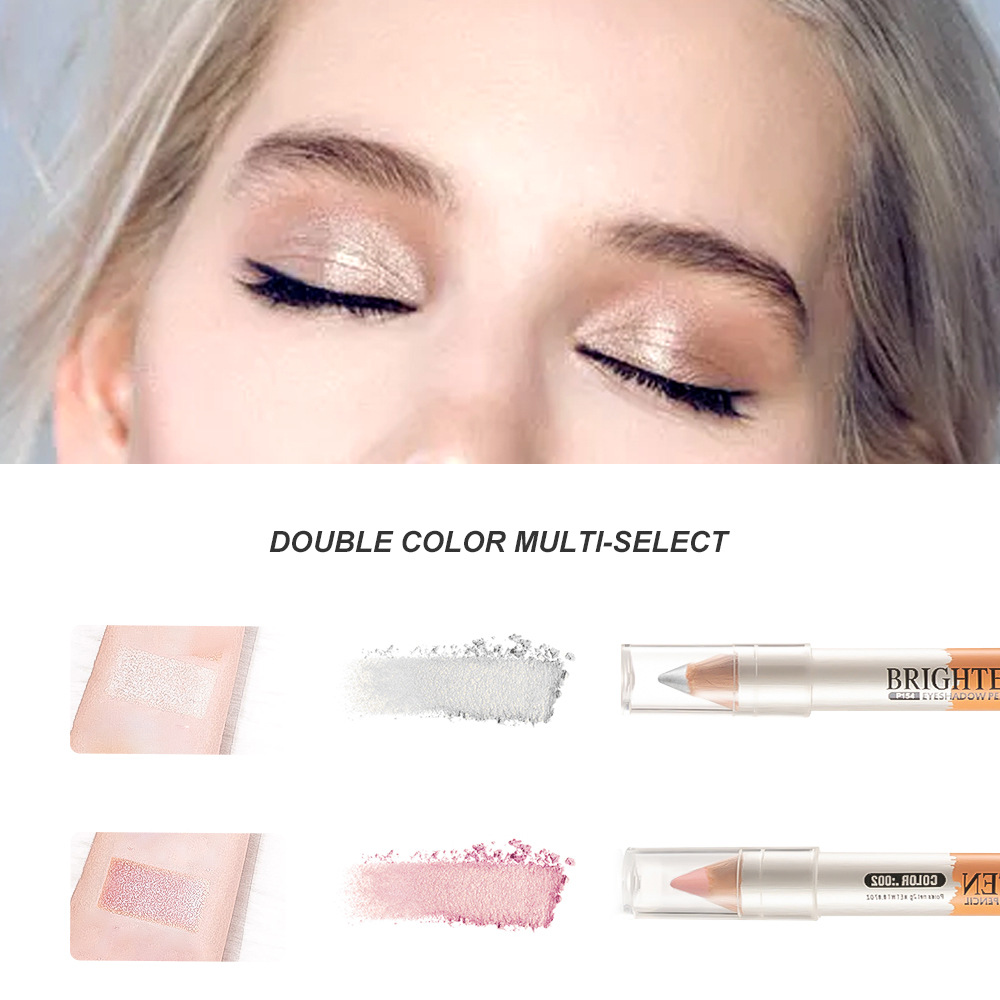 Menow Miele Eyes and Face Brightening Crouching Silkworm Double-Headed Highlight Stick Pearlescent Champagne Gold Eyeliner Pen P154 with Penknife