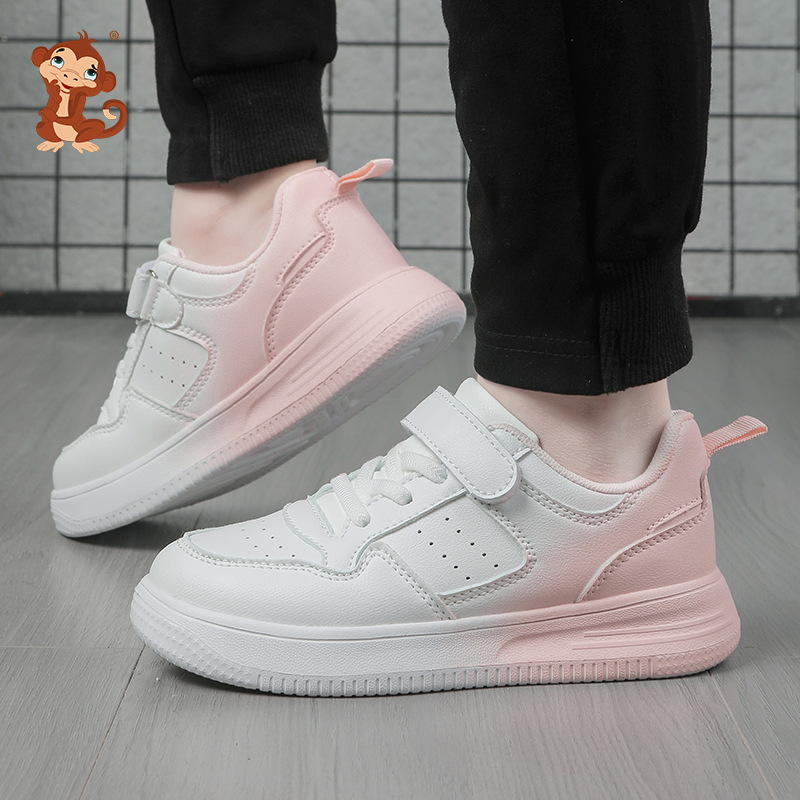 儿童小白鞋小学生白鞋男童白色运动鞋子大童旅游球鞋女童板鞋批发