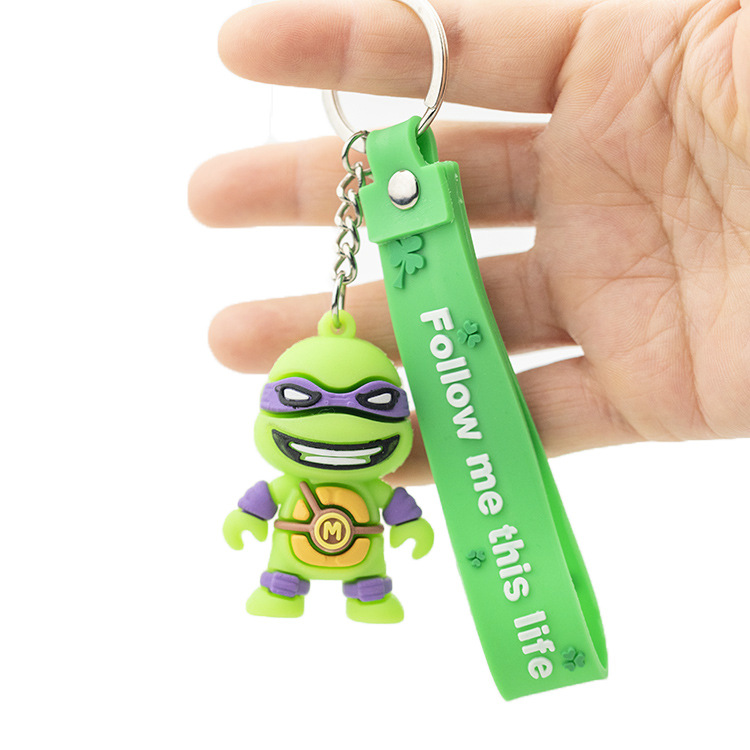 Creative Cartoon Ninja Turtle Keychain Activity Gift Epoxy Key Chain Handmade Toy Opening Drainage