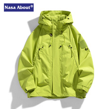 NASA冲锋衣男女2024新款春秋冬季夹克潮牌工装情侣款风衣外套飞行