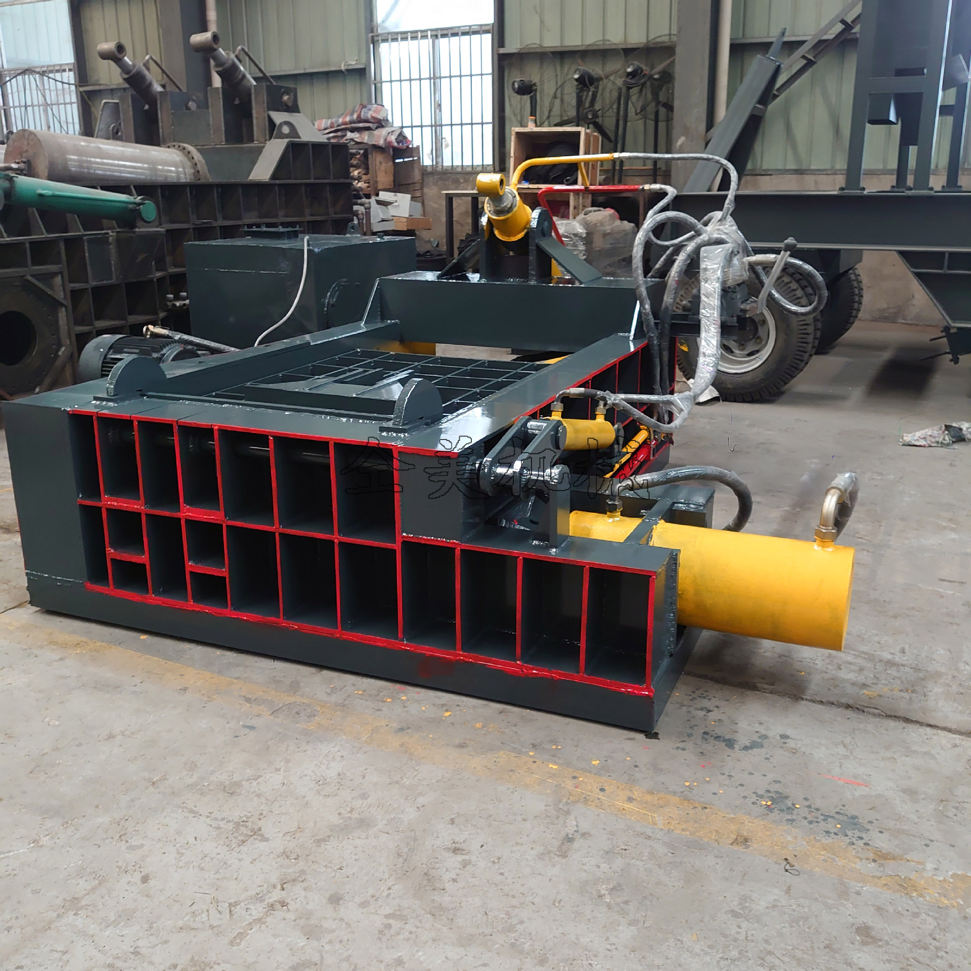 卧式液压金属打包机 易拉罐废铁压块机 金属铁屑压饼机