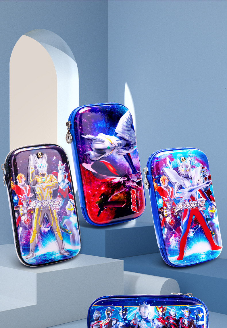 2022新款正版授权泽塔赛罗奥特曼铅笔盒小学生文具盒儿童笔袋防水