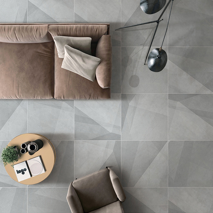 工业风几何水泥砖600x600客厅防滑地板砖灰色卧室服装店仿古瓷砖