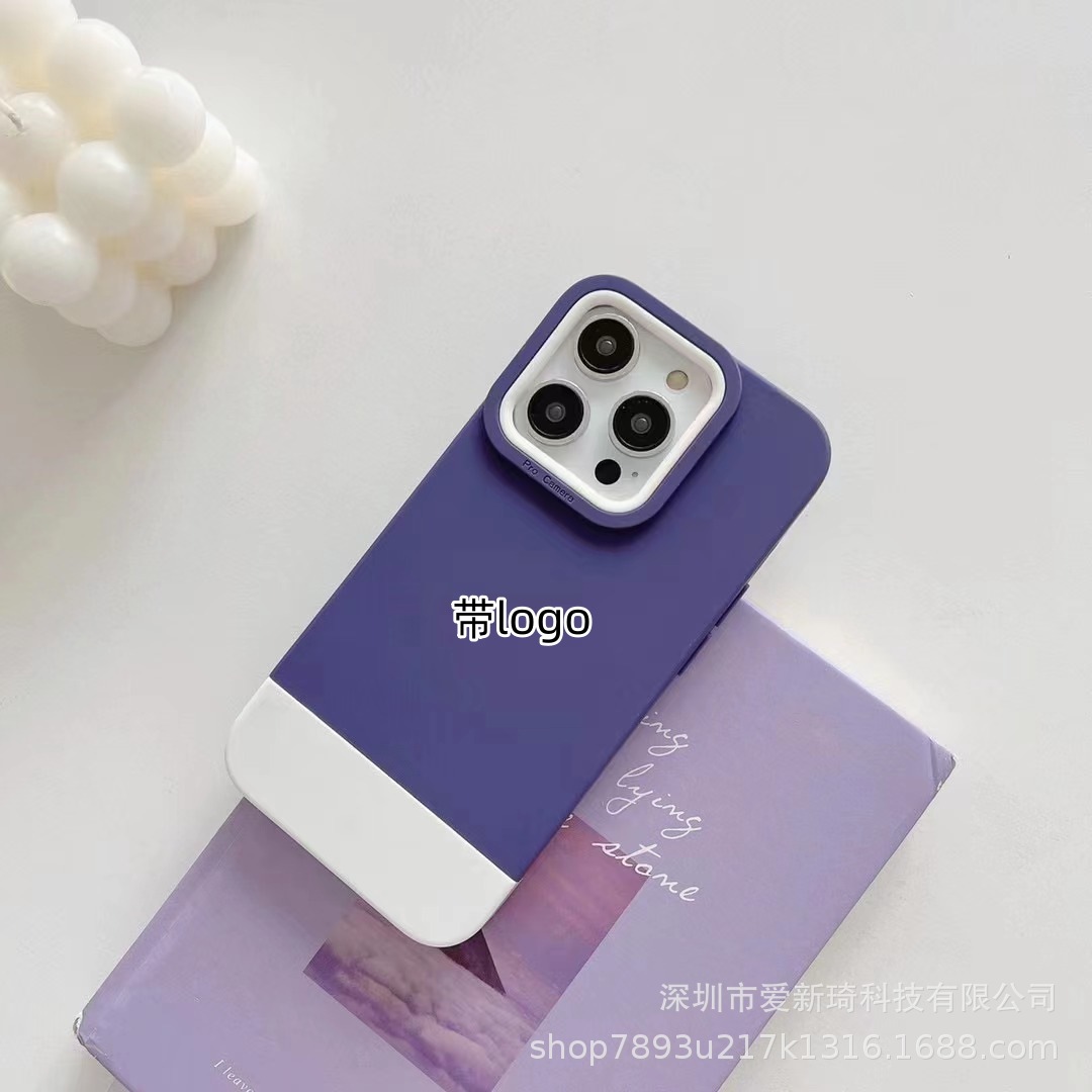 拼接三合一适用苹果15promax手机壳iphone14硅胶12磨砂13保护套11