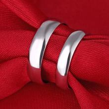 厂家直销圆弧光面可调节戒指情侣戒指一对 外贸欧美手饰饰品批发