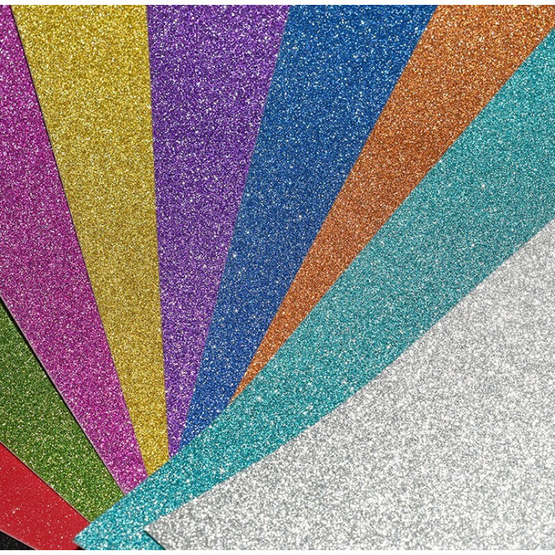 工厂金葱纸卷材彩色金粉闪光卡纸a4圣诞装饰纸礼品喜糖盒特种