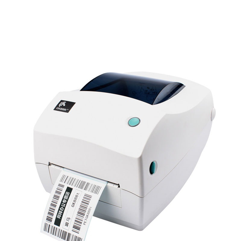 Gk888t/888cn Desktop Bar Code Adhesive Sticker Printer Amazon Express Logistics Small Label Printer