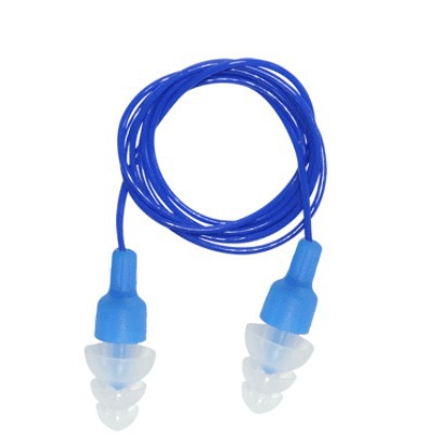 跨境选品固态硅胶耳塞防噪音游泳用 可重复使用硅胶耳塞带线批发