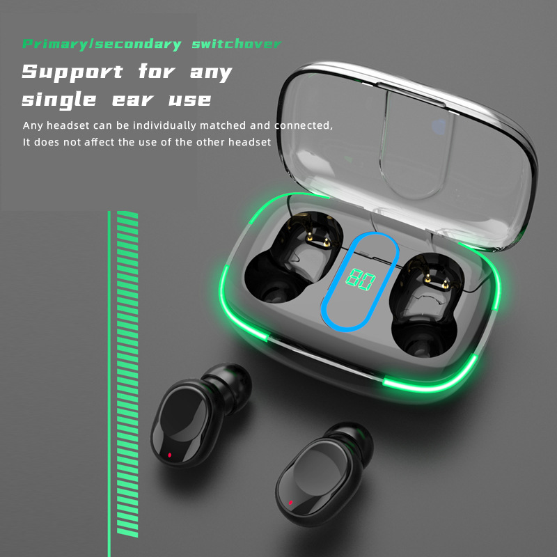 Cross-Border New Arrival Y90 Bluetooth Headset Power Digital Display Ultra-Long Life Battery in-Ear Private Model TWS in Stock Wholesale