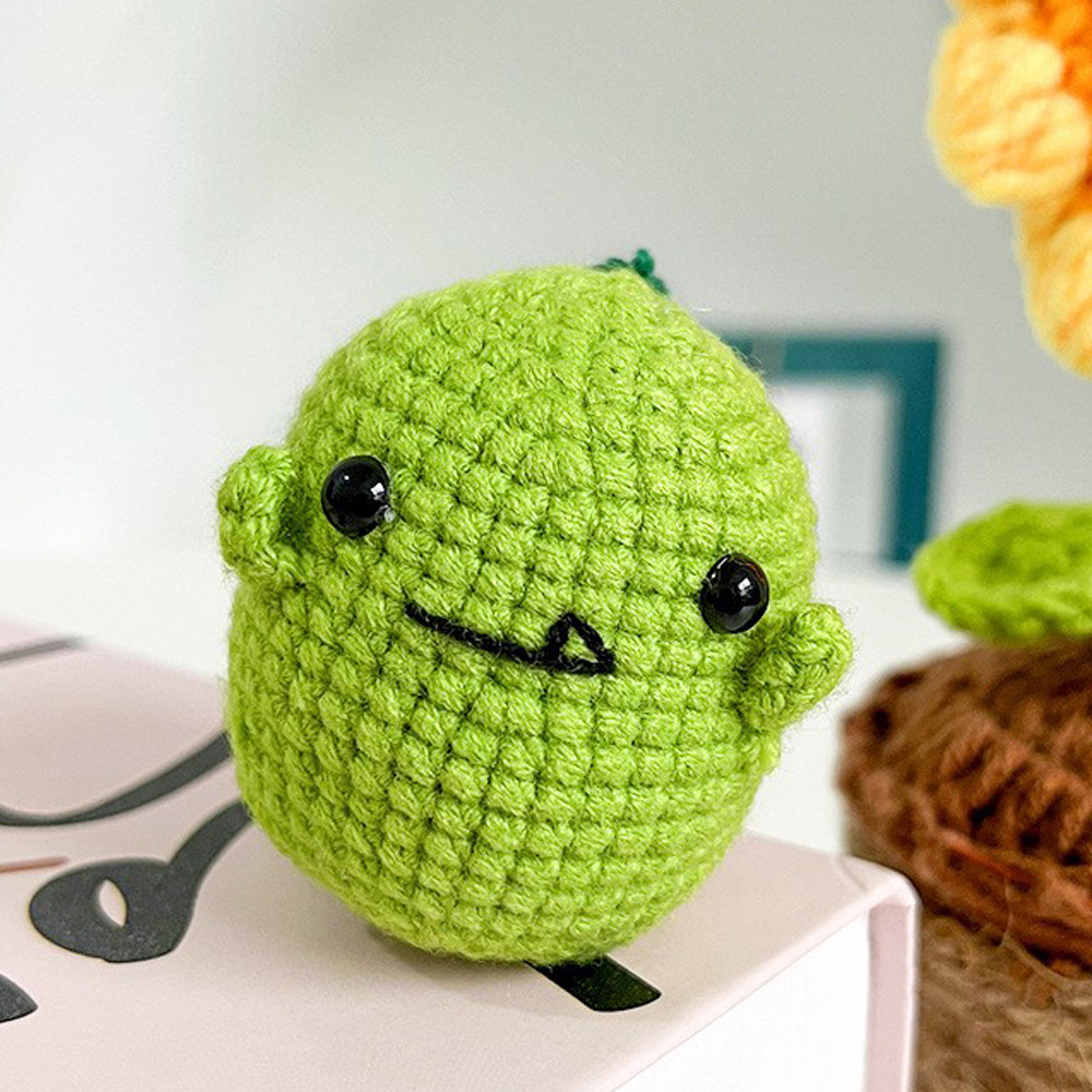 热销搞怪恐龙钩织编织表情包外贸玩偶挂扣毛线摆件可爱-阿里巴巴