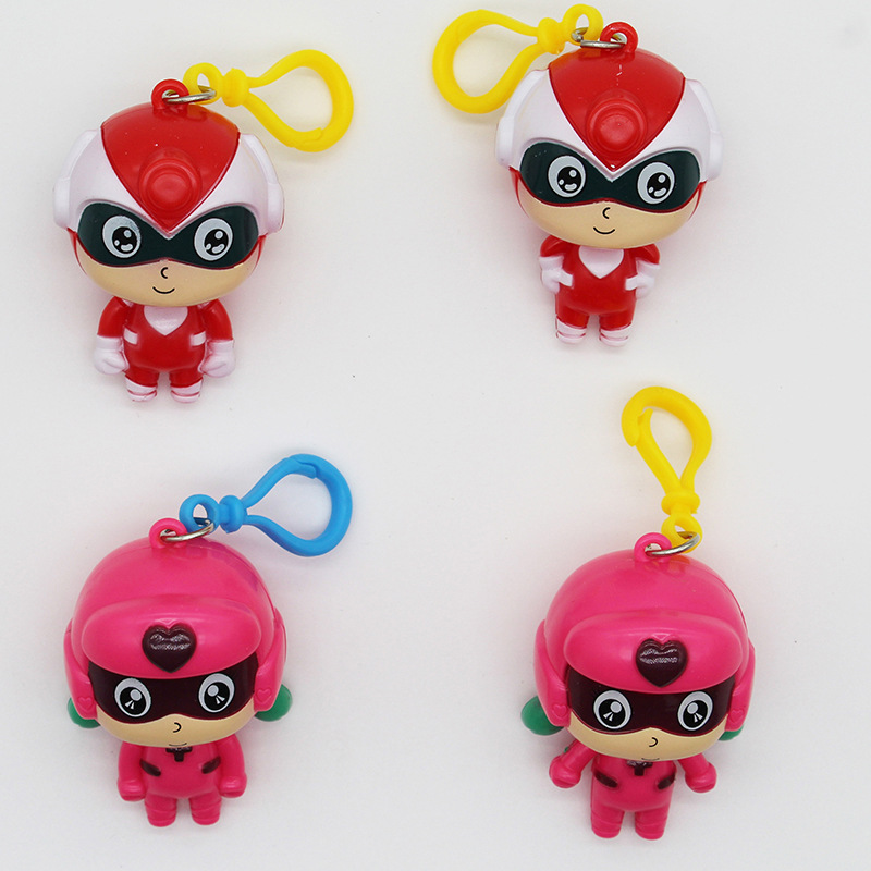 塑料玩具公仔挂饰75mm扭蛋球装玩具手办钥匙扣配件硬空心可爱男孩