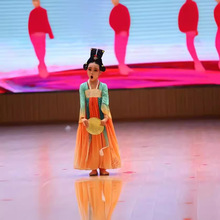六一儿童汉服执镜佣表演服女童汉服襦裙执镜俑演出服中国风民族舞