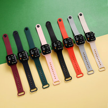 新款LED电子手表方形彩虹苹果防水运动学生电子手表