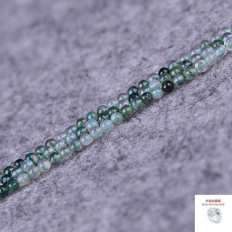 天然水晶 2mm 3mm 水草玛瑙散珠半成品diy饰品 手链项链 流苏镶嵌