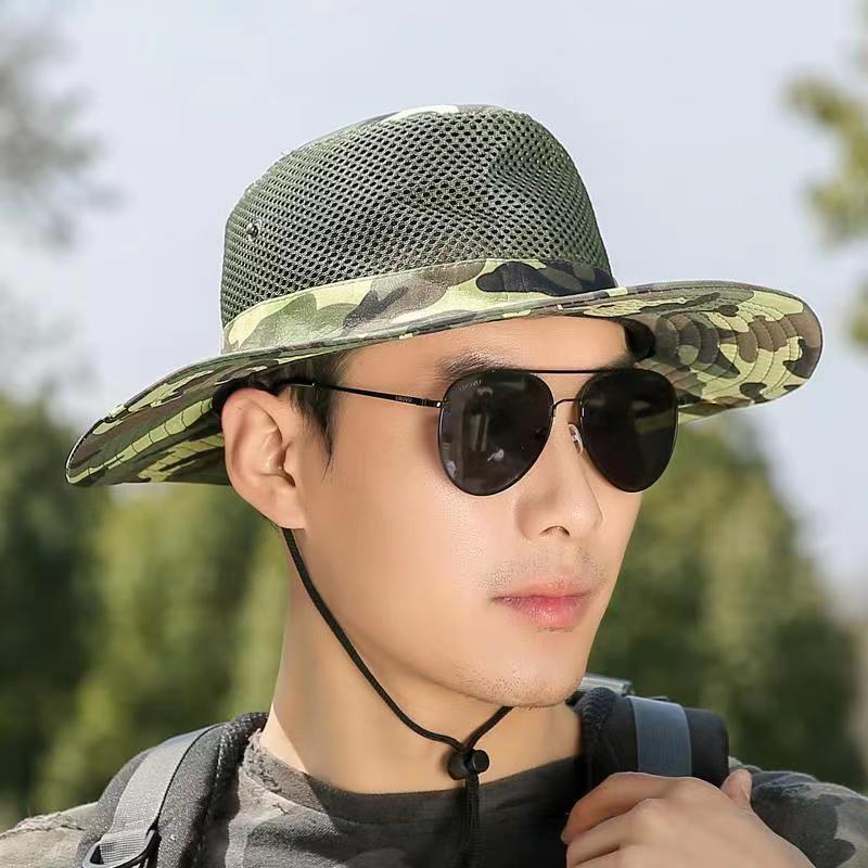 Hat Men's Summer Fisherman Hat Outdoor Sun Hat Sun Hat Korean Style Trendy Men Beach Mountaineering Fishing Hat