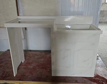 F2CZ人造玉石洗衣柜阳台洗衣池台盆石材洗衣机一体组合60-2米以上