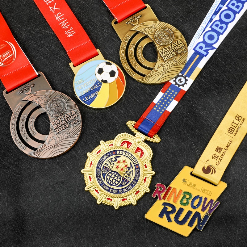水晶金属小挂牌奖牌制定运动会马拉松比赛儿童奖章冠军牌制订