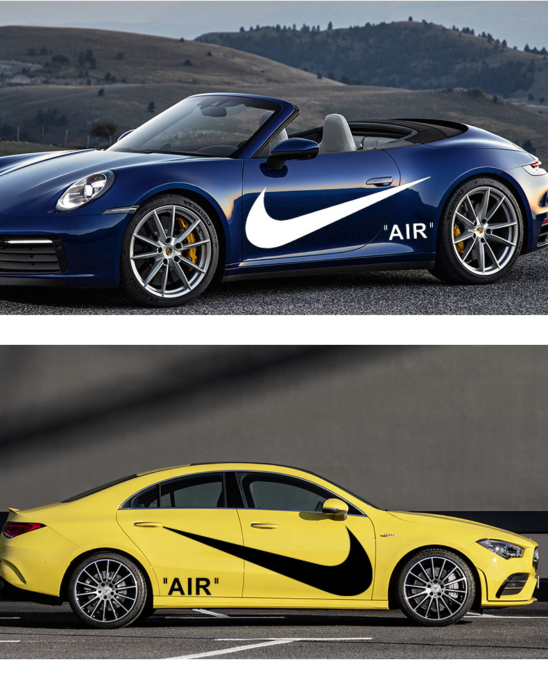 耐克潮牌车贴创意个性nike大勾车身贴划痕遮挡汽车贴纸潮流改装