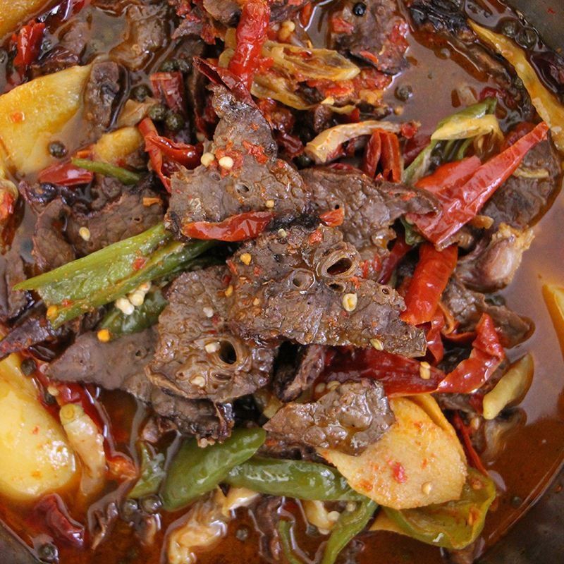 柴火烟熏腊猪肺心肺肺片湖北宜昌长阳农家土猪腊肉干猪肺下酒1个