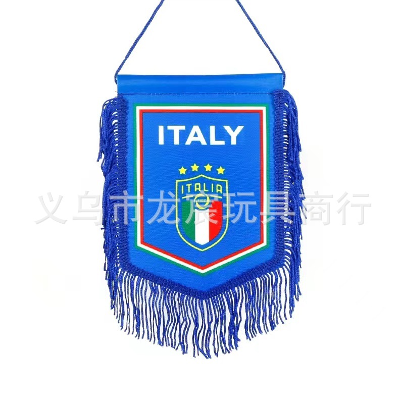 2022 World Cup Football Fans Small Pentagon Flag Car Flag World Cup National Italy Team Spain a