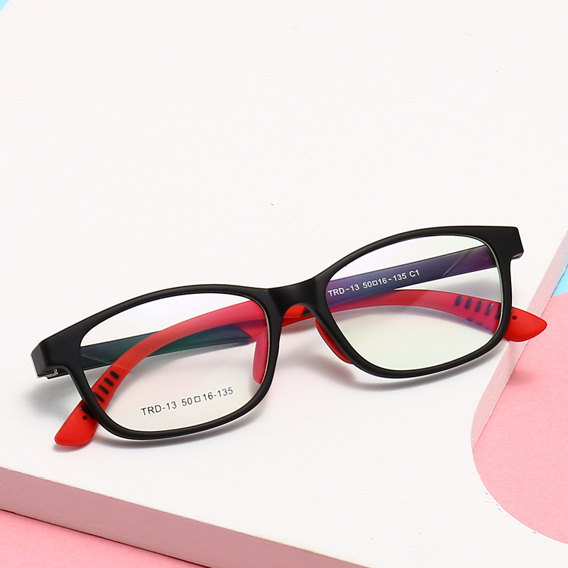 现货新款tr90儿童柔软硅胶眼镜框防蓝光学生近视镜架批发男女适用
