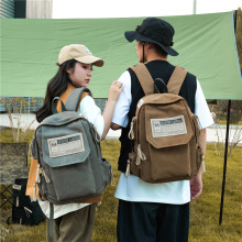 跨境大容量双肩包男女通勤电脑背包运动休闲大学生初高中生帆布包