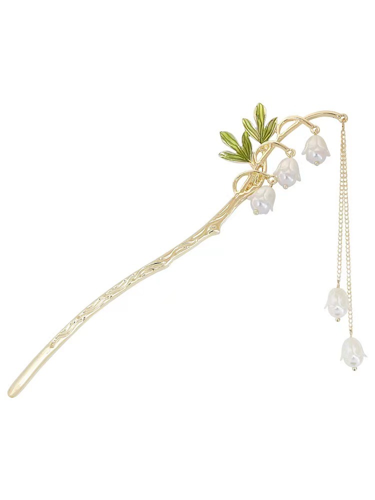 Han Chinese Clothing Accessories Jade Hare Hairpin/Hair Accessories Headdress Hair Clasp Ancient Chinese Style Hairpin High-Grade Summer Updo Hair Clasp