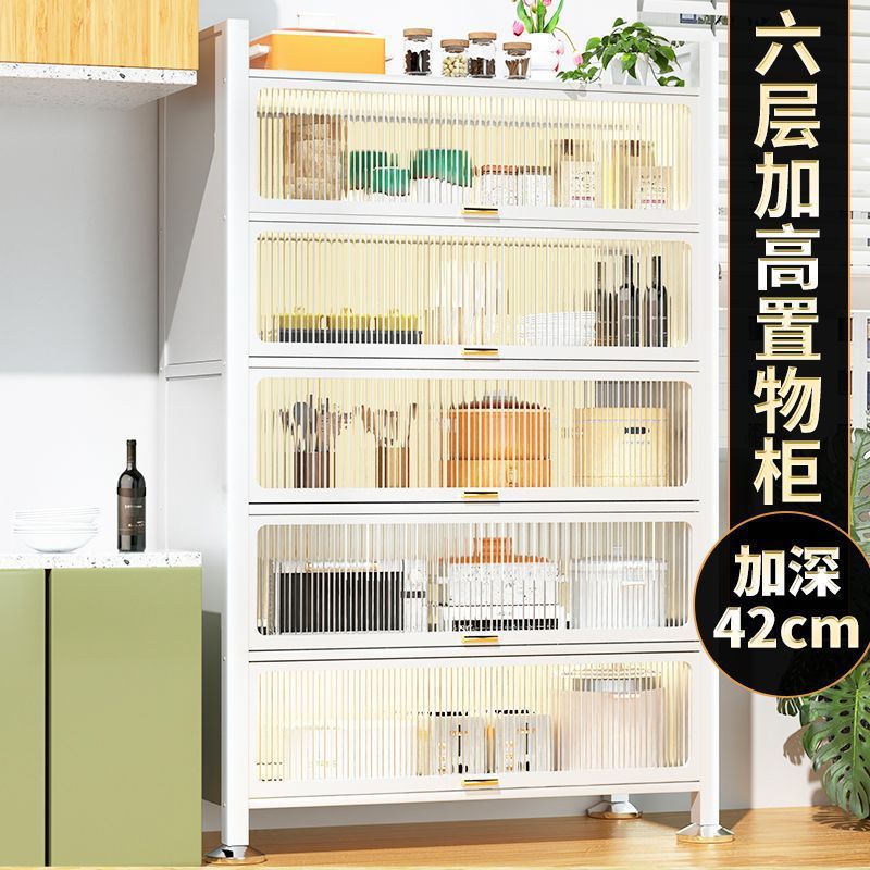 厨房置物架落地多层收纳柜加高加宽多功能锅碗柜微波炉橱柜餐边柜