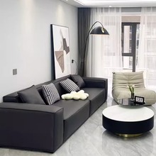 意式轻奢豆腐块沙发小户型客厅现代简约网红乳胶猫抓布科技布沙发