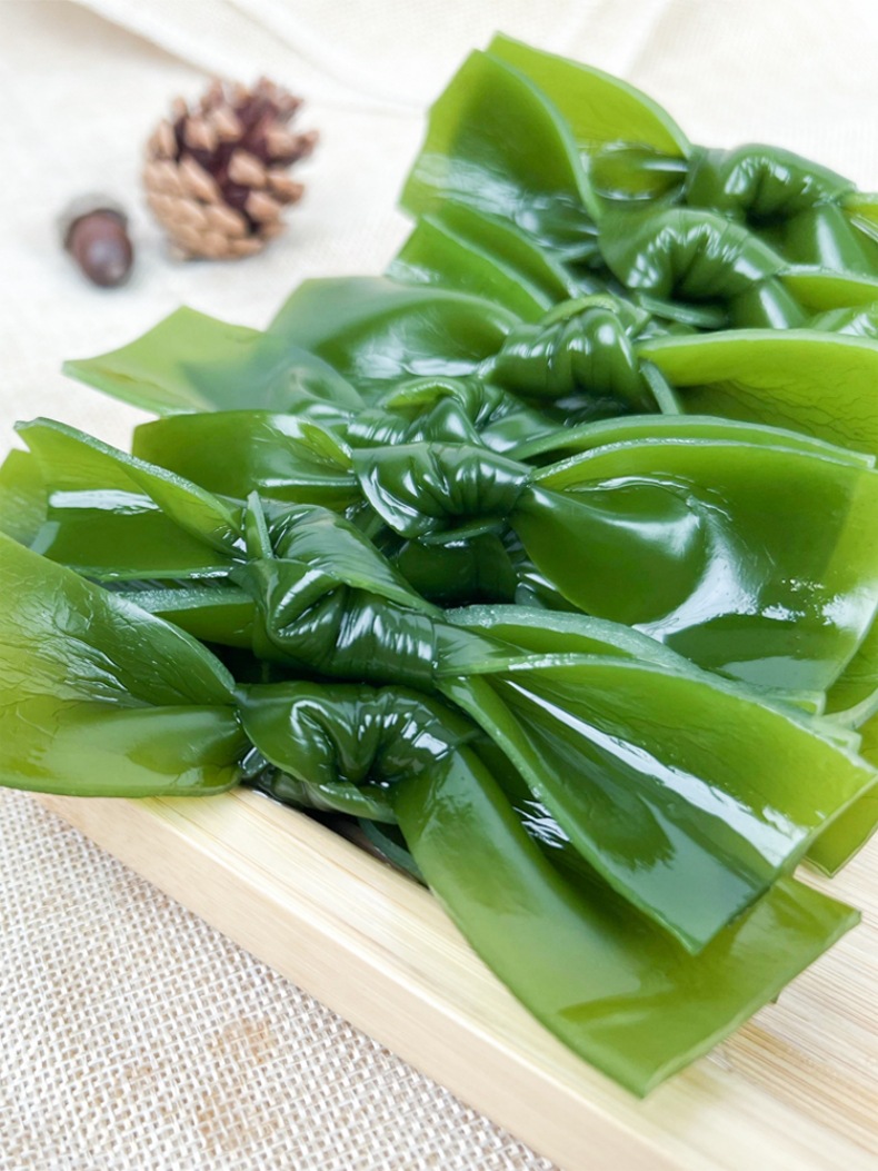 海带结源头工厂盐渍海带150g袋装厚海带扣海带丝海带头花源头批发