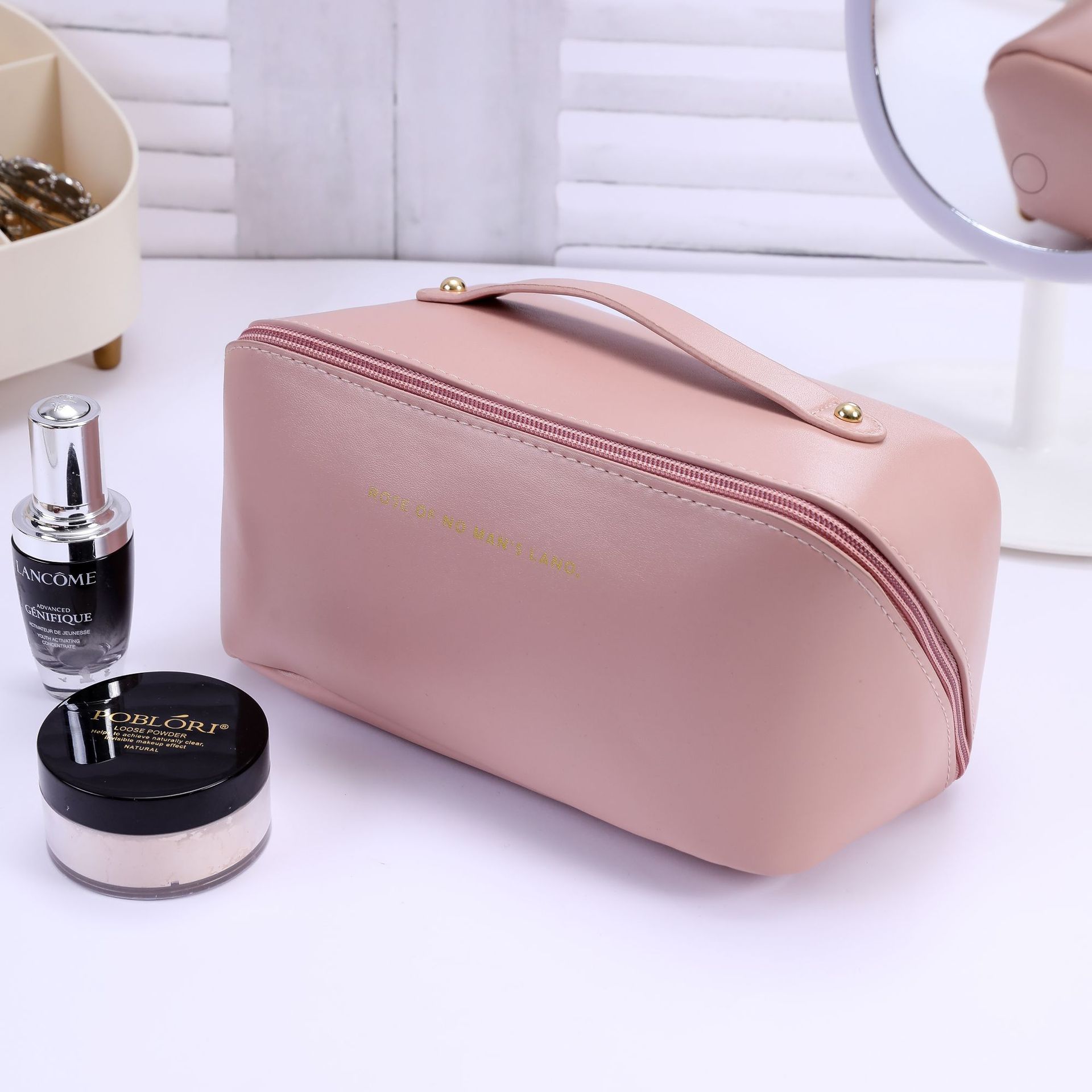 Ins Cosmetic Bag Women's Large Capacity Portable High Sense Internet Celebrity 2022 New Travel Cosmetics Wash Bag