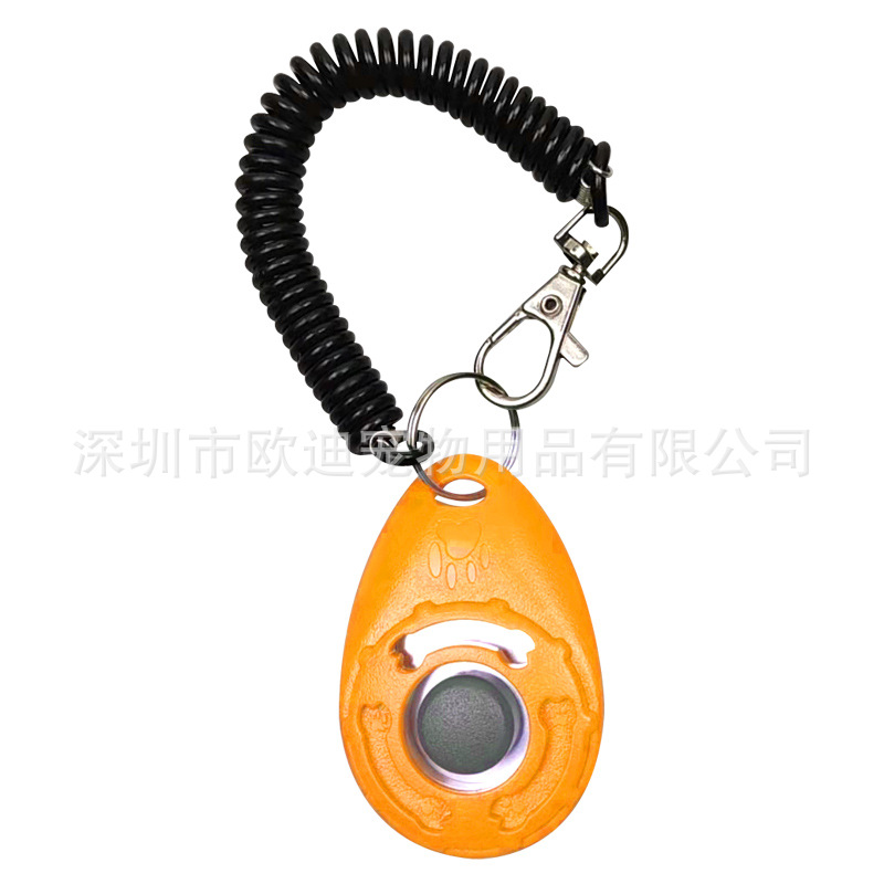 Cross-Border E-Commerce Factory New Dog Training Collar New Dog Training Clicker Pet Clicker Water Drop-Shaped New Dog Training Clicker