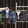 Children's clothing spring clothes Boys&#39; suits 2023 new pattern Children baby Korean Edition coat boy cowboy Long sleeve Three