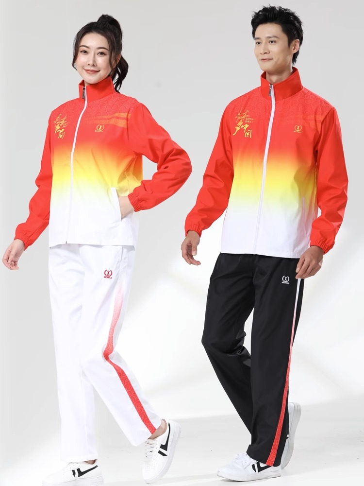 梦中国运动套装男女情侣装运动服套装羽毛球服套装出场服运动班服