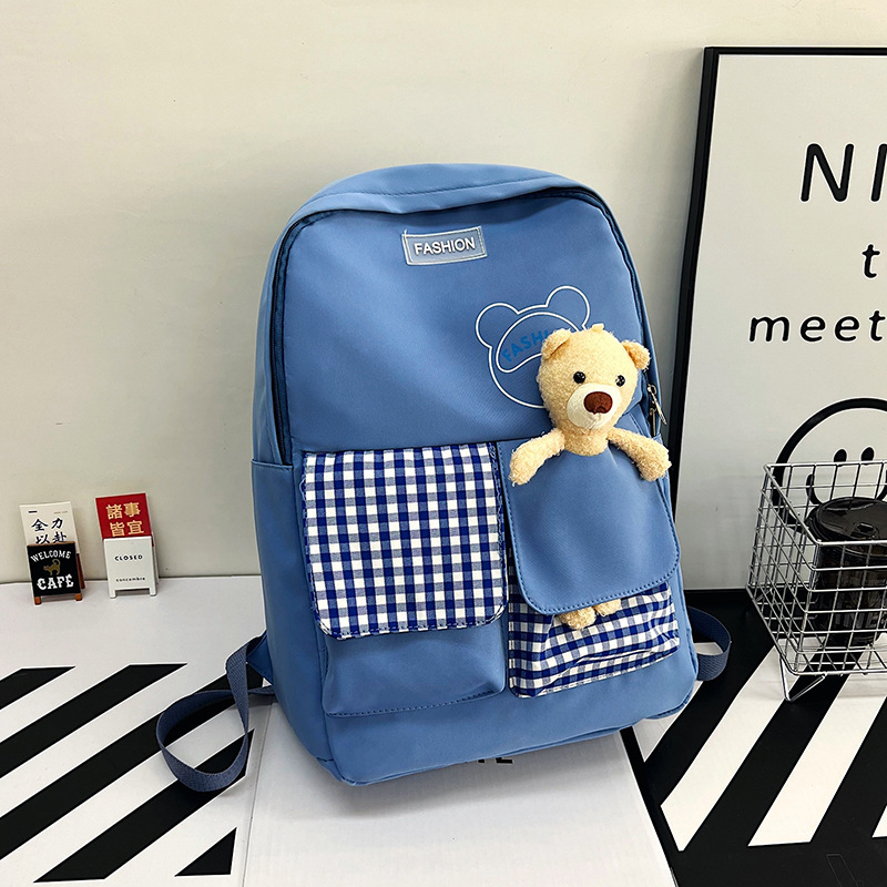 Autumn and Winter New Bear Style Backpack Outdoor Casual Cute Children Backpack Primary School Student Class Schoolbag