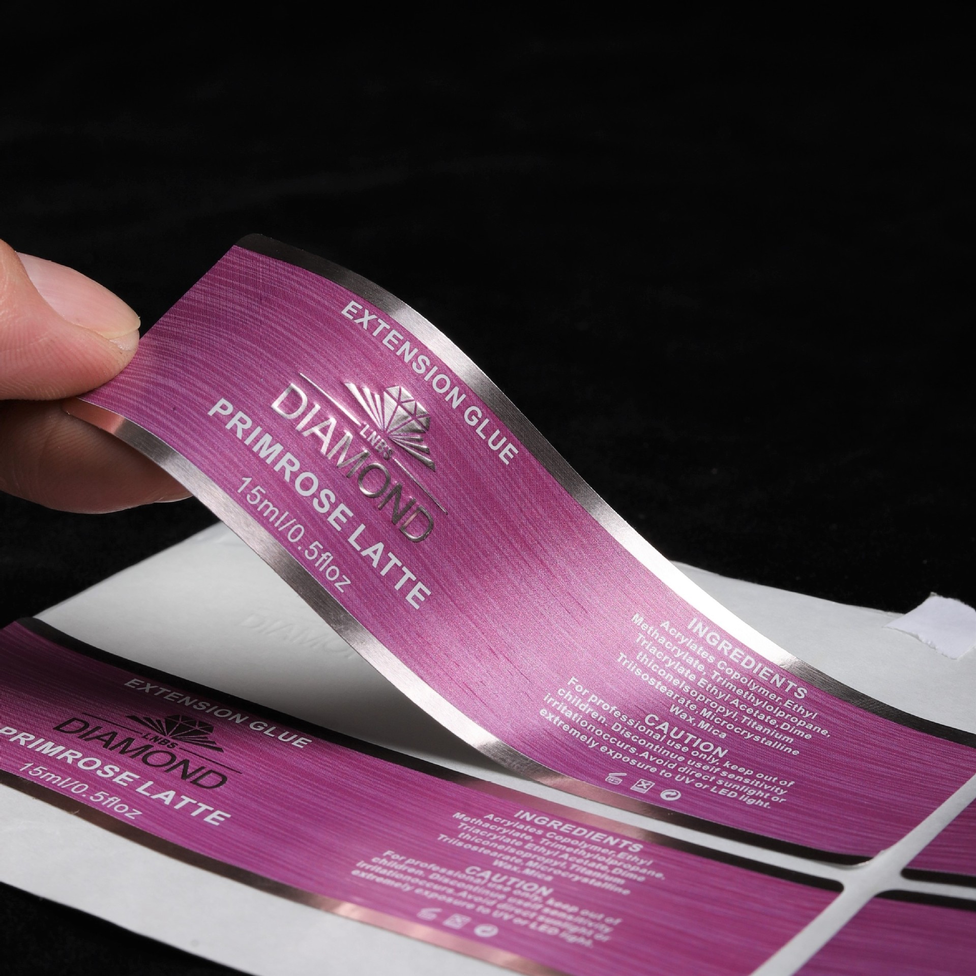 化妆品彩色哑银纸封口不干胶标签定做磨砂哑银铜版纸不干胶贴纸定