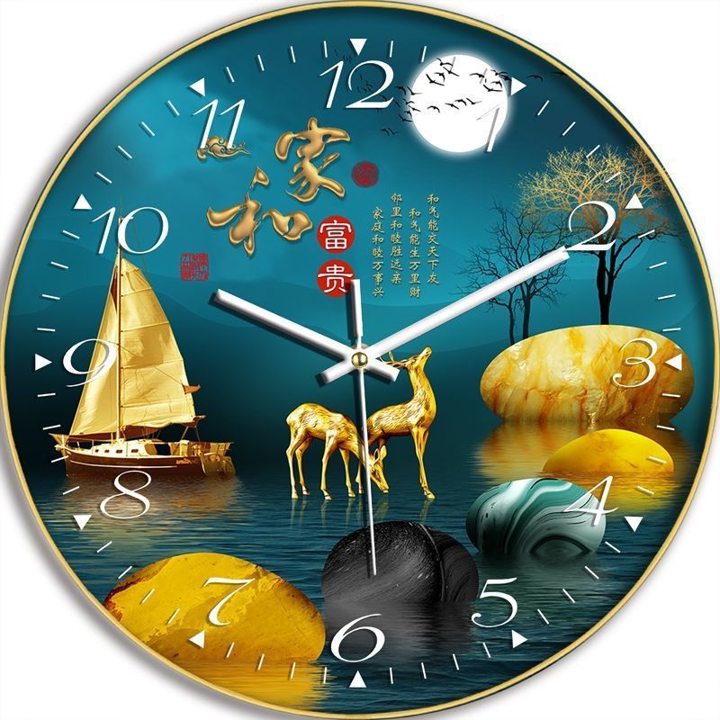 Clock Hanging Living Room Home Wall Clock Internet Hot New Pocket Watch Wangzhai Ornament Decoration Clock