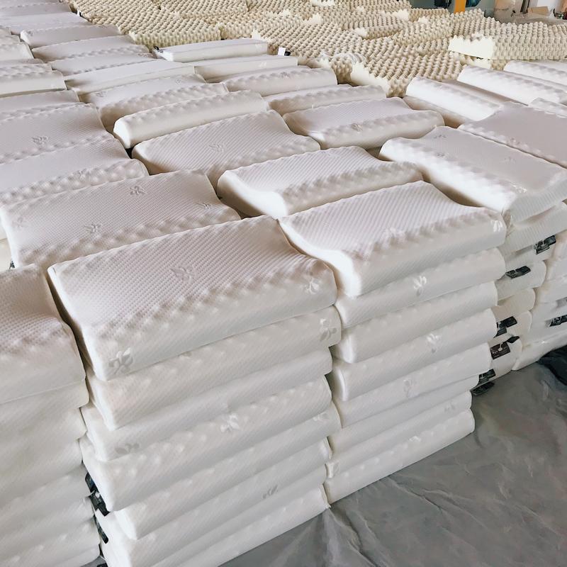 新款成人天然乳胶枕头儿童曲线颗粒按摩乳胶枕a品内外枕套pillow