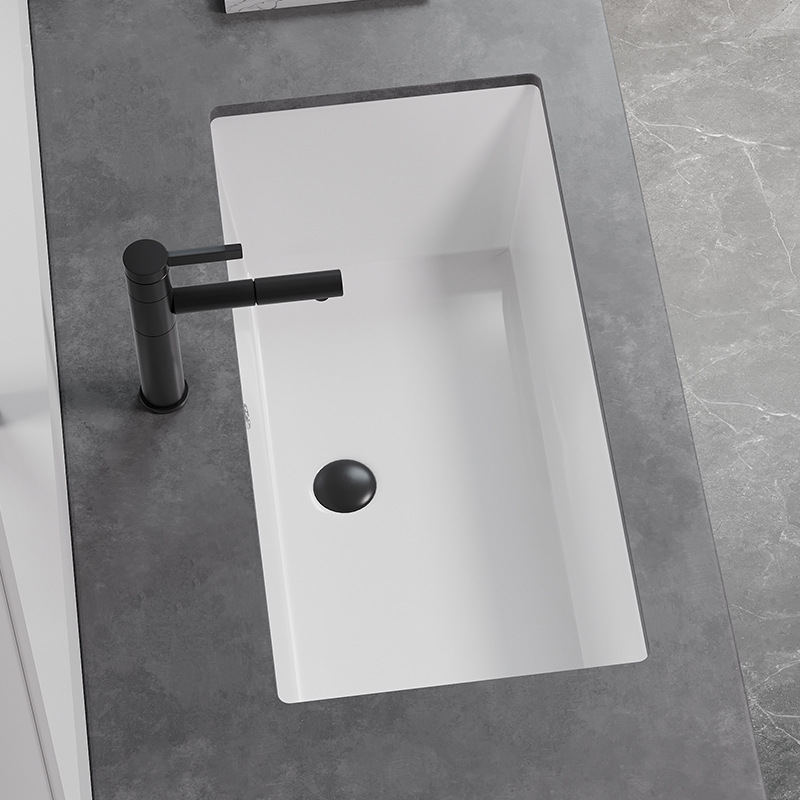 超大尺寸加深台下盆陶瓷洗手盆嵌入式方形洗脸盆卫生间单盆面盆池
